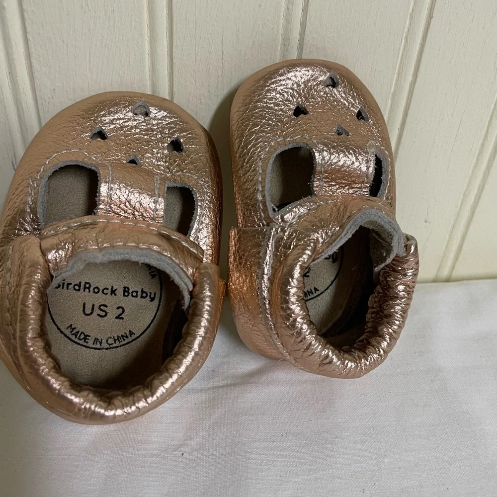 Bird Rock Baby Gold Baby Moccasins - Picture 3 of 6